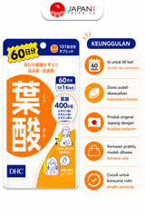 DHC Folic Acid 60 Days (60 Tablet) Asam Folat 400mcg - Mendukung Metabolisme & Energi Tubuh