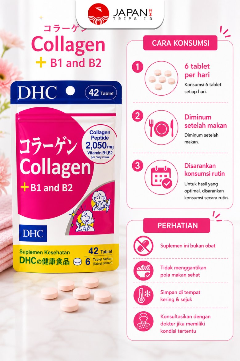 DHC Collagen + Vitamin B1 & B2 / 7 Days | Suplemen Kecantikan & Perawatan Kulit