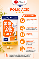 DHC Folic Acid + Vitamin B / 7 Days |  Suplemen Asam Folat & Vitamin B