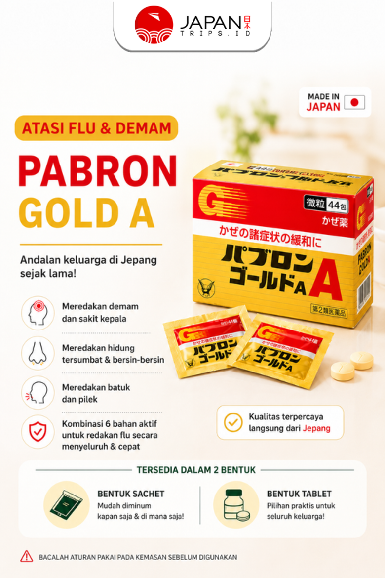 Pabron Gold A Obat Flu Jepang Original |  Obat Flu, Batuk & Pilek