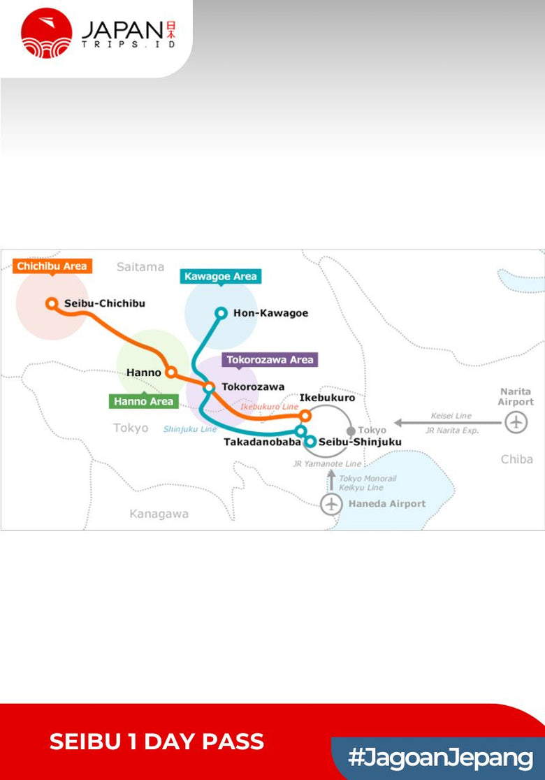 Seibu 1 Day Pass | Tiket 1 Hari Seibu