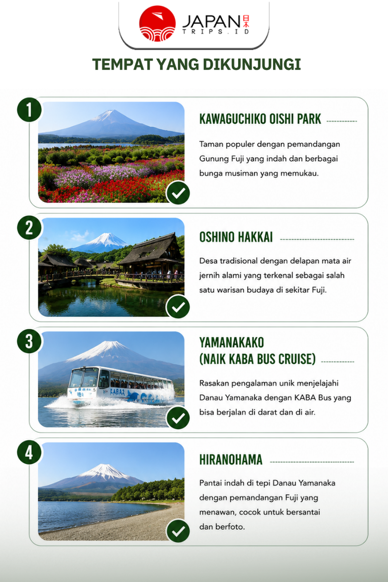 Mt. Fuji & Kawaguchiko Day Trip | With KABA Boat & Oshino Hakkai
