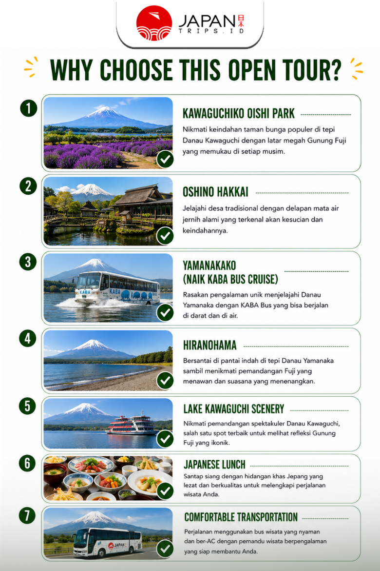 Mt. Fuji & Kawaguchiko Day Trip | With KABA Boat & Oshino Hakkai