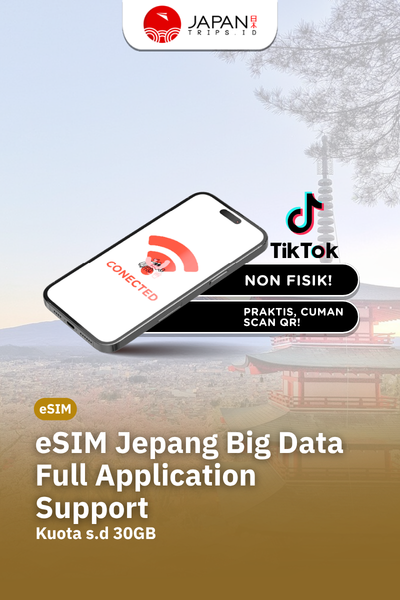 eSIM Jepang Big Data Full Application Support