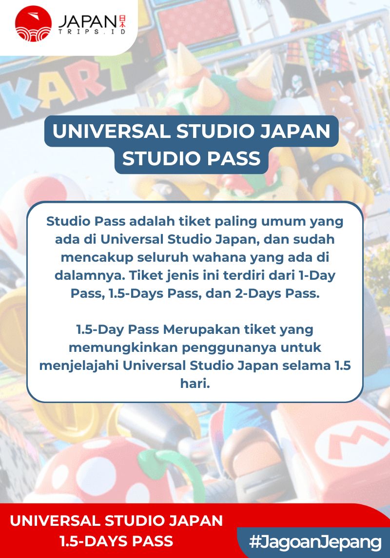 Universal Studio Japan 1.5 Days Ticket