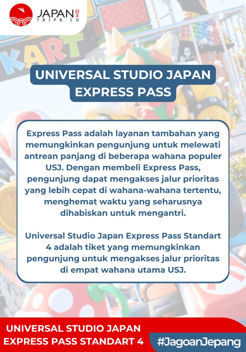 Universal Studio Japan Express Pass Standart 4 Osaka