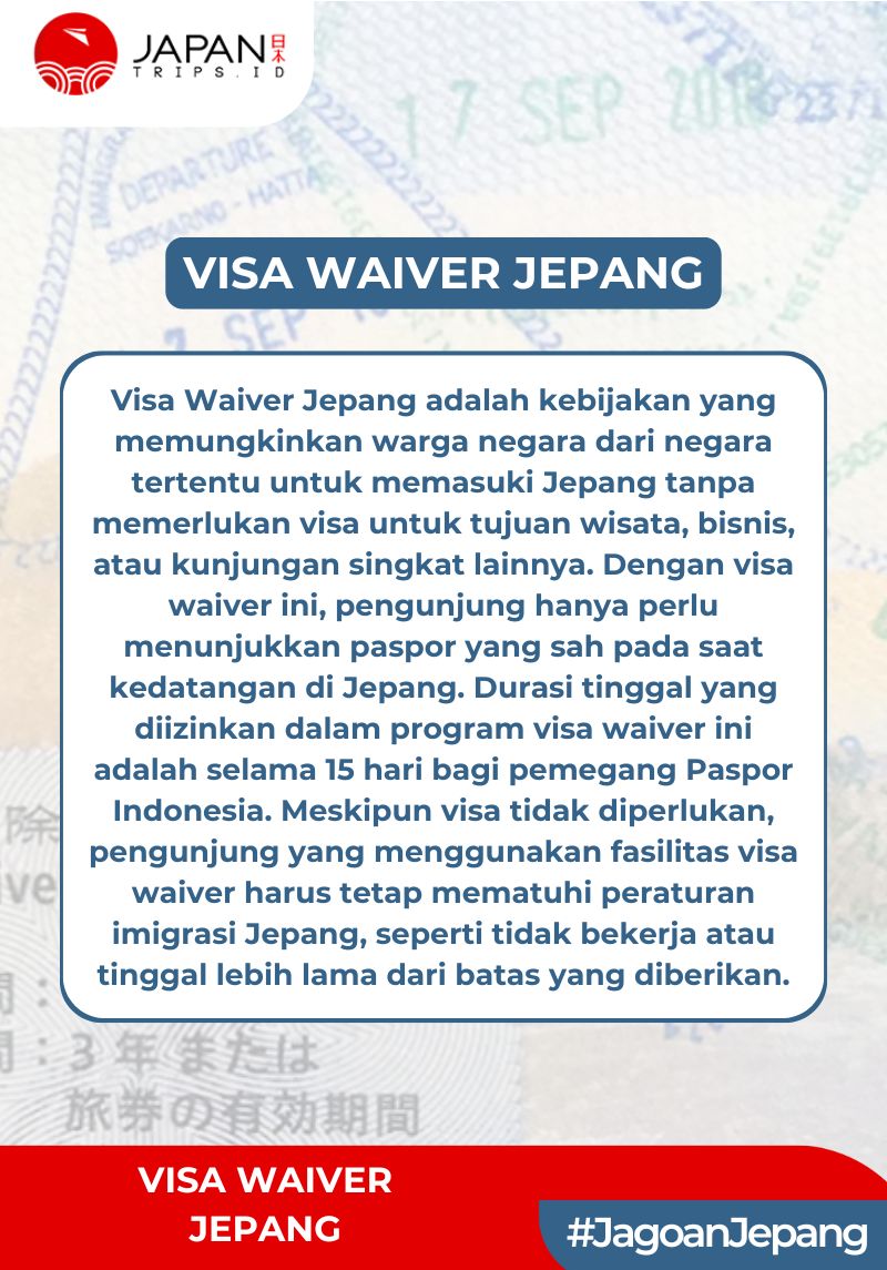 Visa Waiver Jepang | Visa Japan | Temporary Visitor | Voucher Visa Japantrips