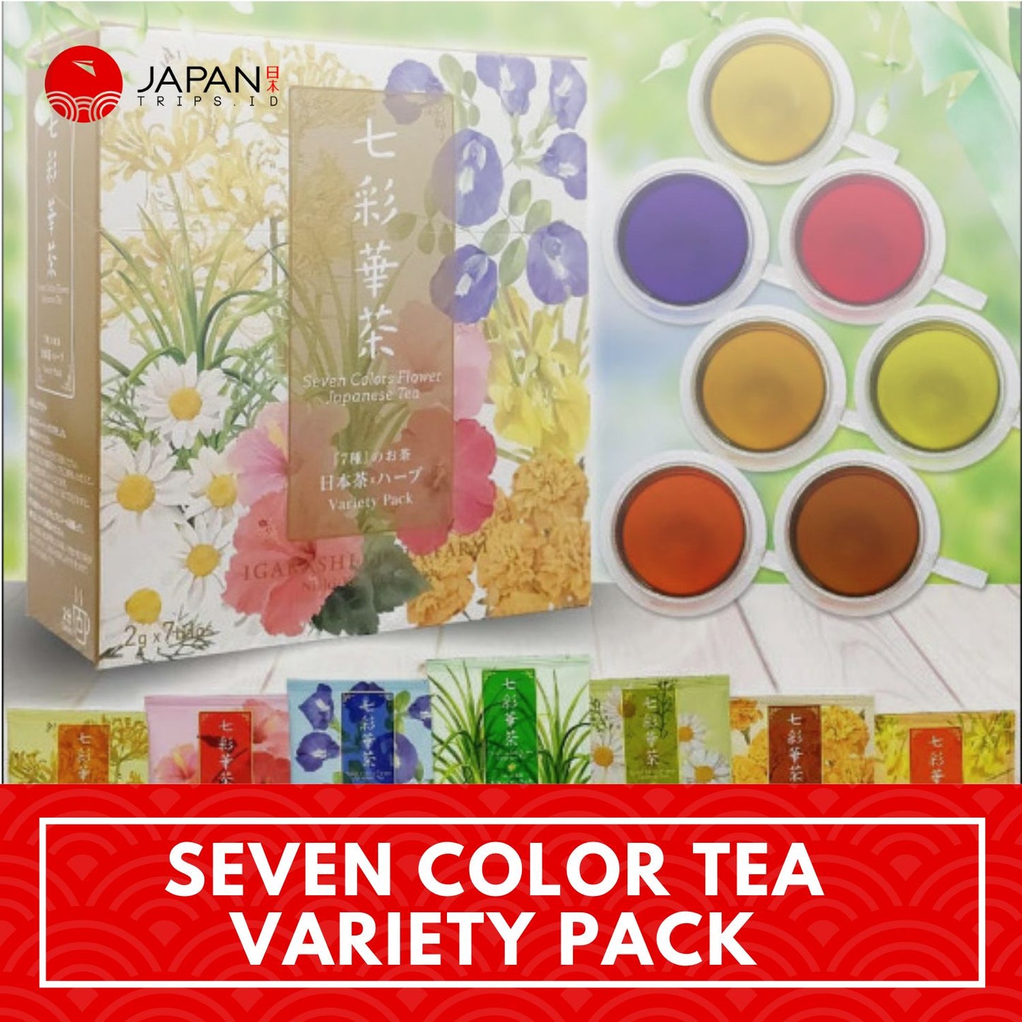 Seven Color Tea Variety Pack | Teh Herbal Jepang