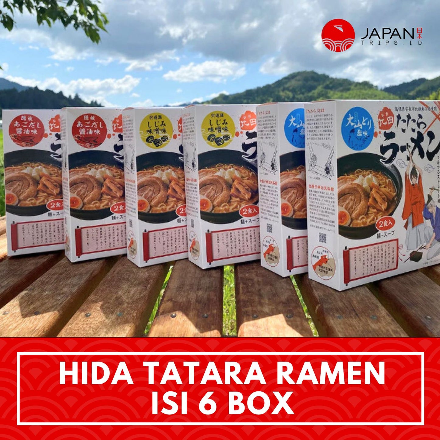 Hida Tatara Ramen Isi 6 Box | Mie Instan Jepang