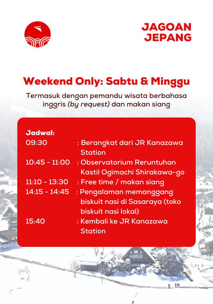 Shirakawago World Heritage One Day Bus Tour Weekend Only